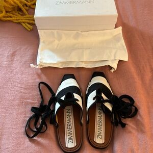 Zimmermann Black and White Women's Shoes